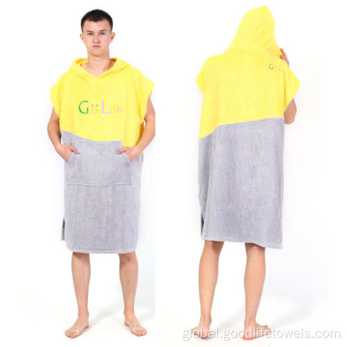 Custom Microfiber Surf Poncho Towel custom microfiber cotton beach surf poncho changing towel Factory